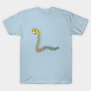 Worm Monster illustration in Weirdtual Reality T-Shirt